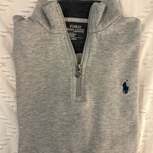 Polo by Ralph Lauren Light Gray Zip-Up Sweater